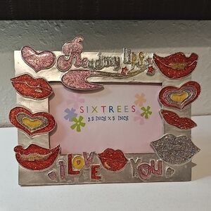 Six Trees Photo Frame - Metal With Embellishments - 3.5 X 5 Photo